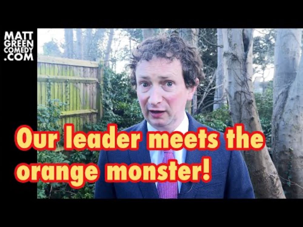 Our leader meets the orange monster!