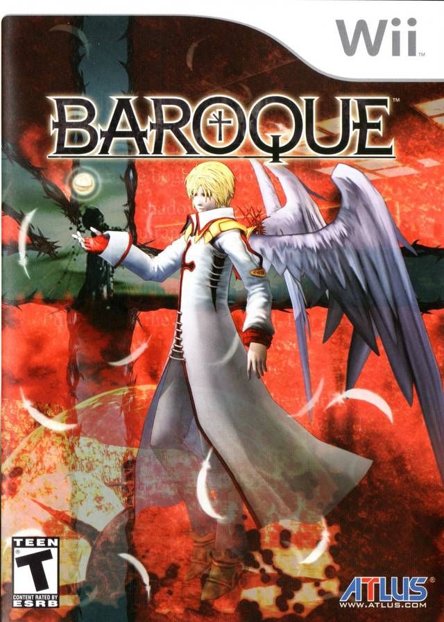 Box art for the game "Baroque" - specifically the Nintendo Wii port. Published in North America by Atlus. 