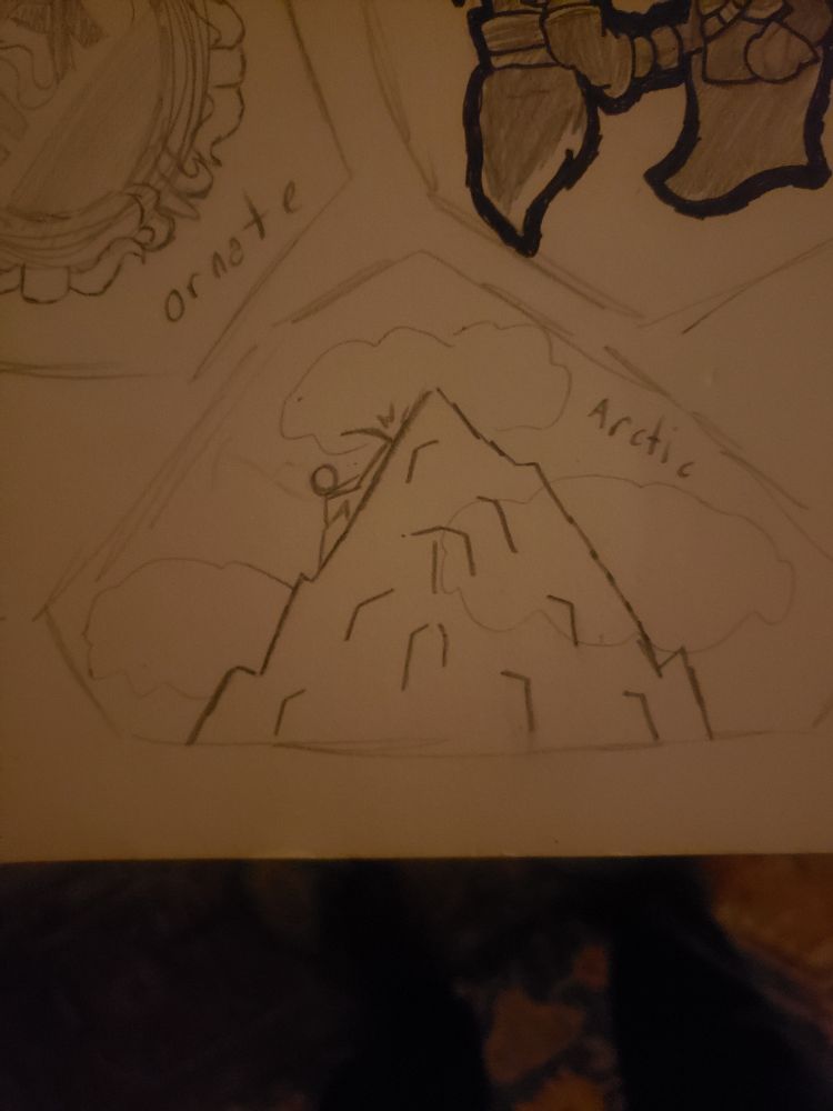A random stick figure climbing towards the peak of a cool mountain
