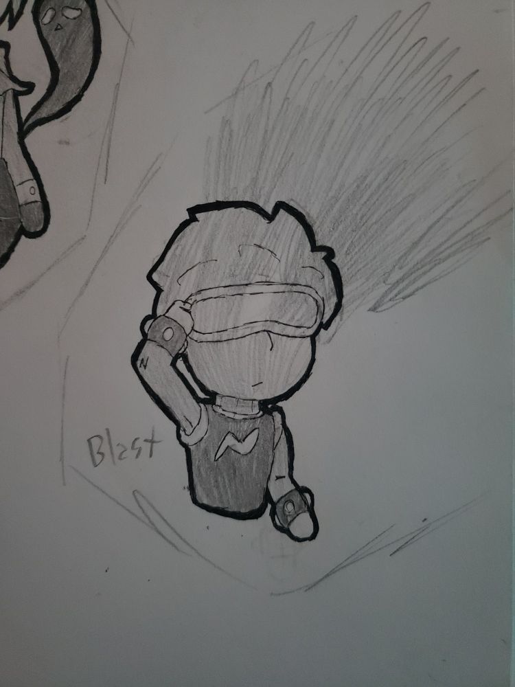 Neo shoots a blast out of his visor (Traditional)
