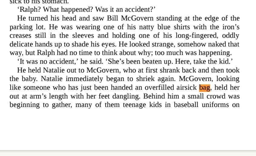 Overfilled airsick bag