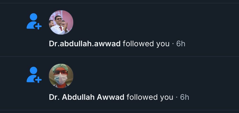 Duplicate accounts. Be careful which profiles to trust