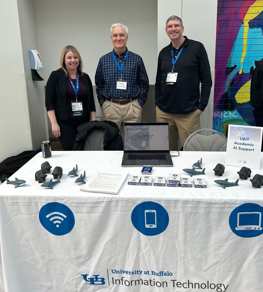 Assistant CIO Kelly Kenline, Director of Enterprise Infrastructure Services Larry Schnitzer, and Principal Technology Architect Kevin Eye at the AI Symposium