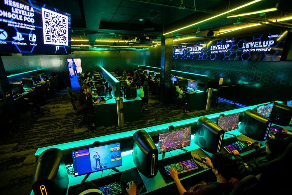 A photo of the Level Up gaming space 