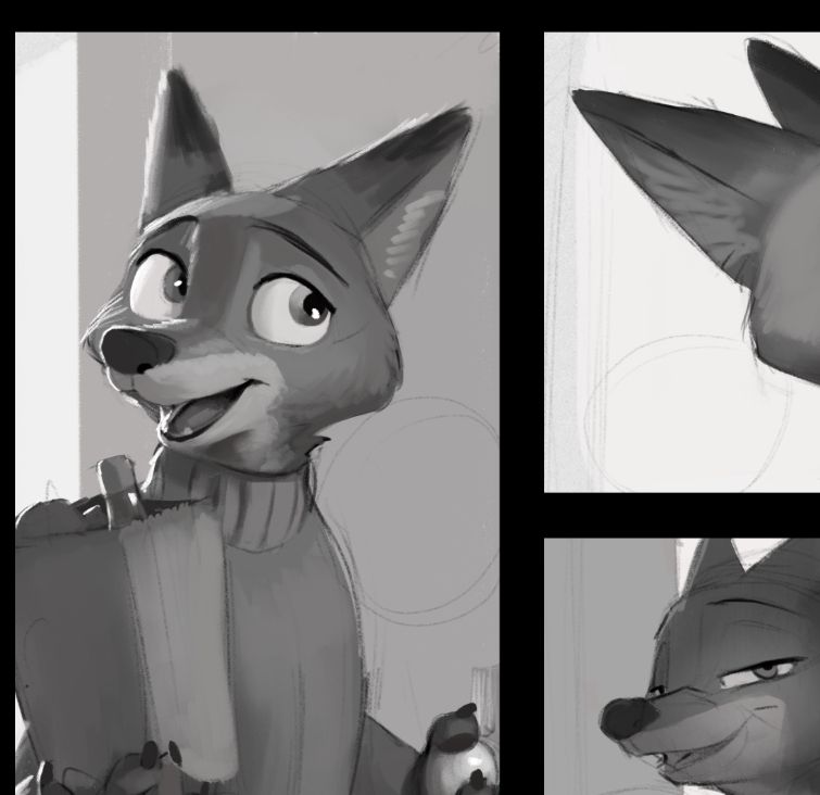 Nick Wilde. Crop of a WIP image.