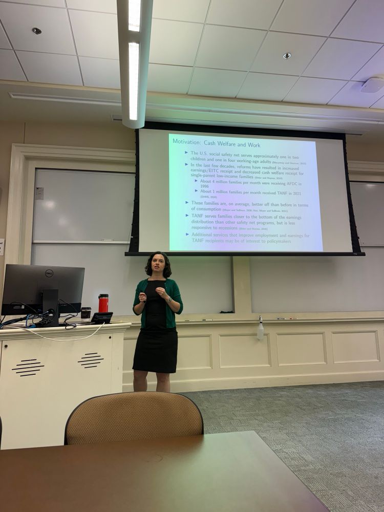 Lauren Schechter presents her work on subsidized work experiences for TANF recipients 
