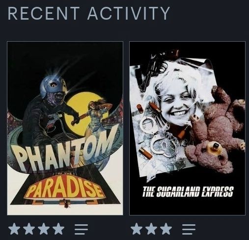 The Sugarland Express - 3 stars
Phantom of the Paradise - 4 stars