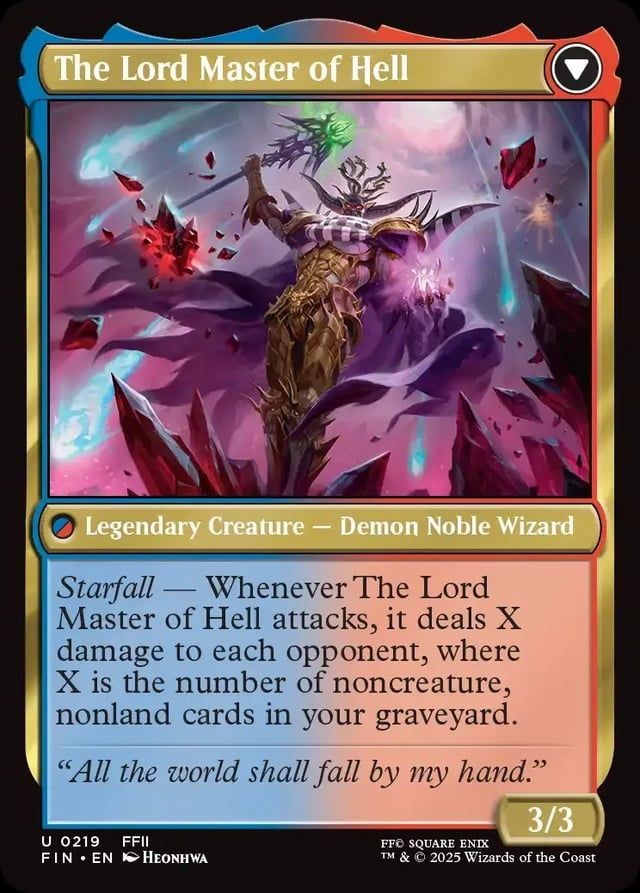 MTG flipped card, The Lord Master of Hell