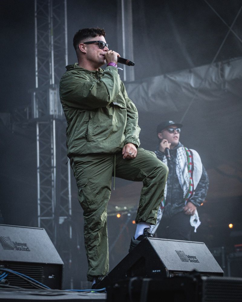 Kneecap on stage at Øyafestivalen in Oslo.
