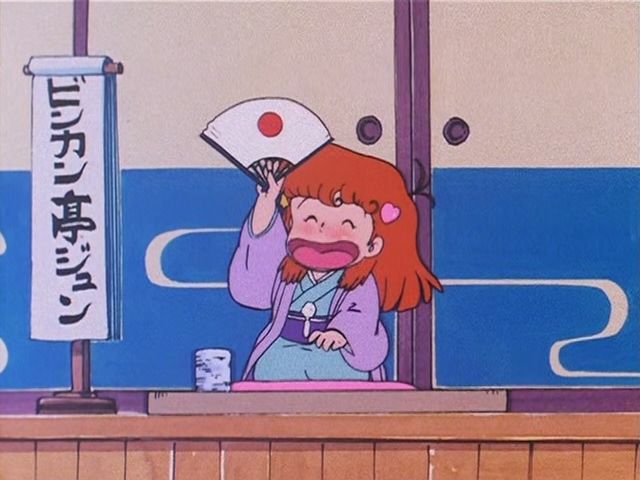 Jun does an imaginary rakugo performance.