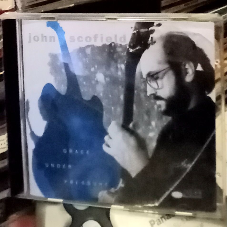 CD cover of Grace Under Pressure by John Scofield with Bill Frisell, Charlie Haden and Joey Baron [Blue Note, 1992]