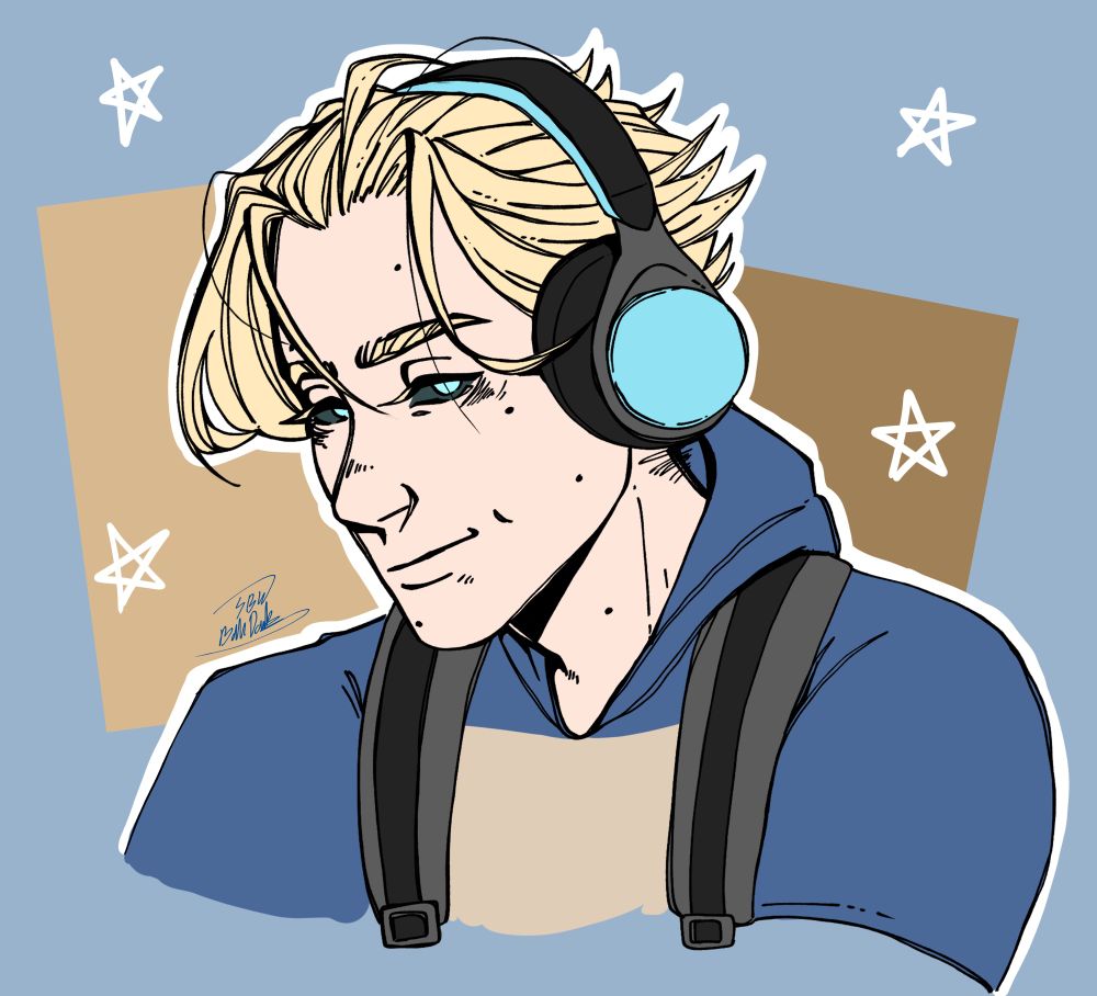 Quick portrait of my comic character Ethan