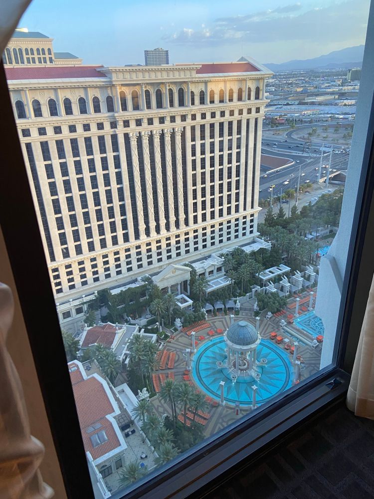View of Caesars Palace pool area