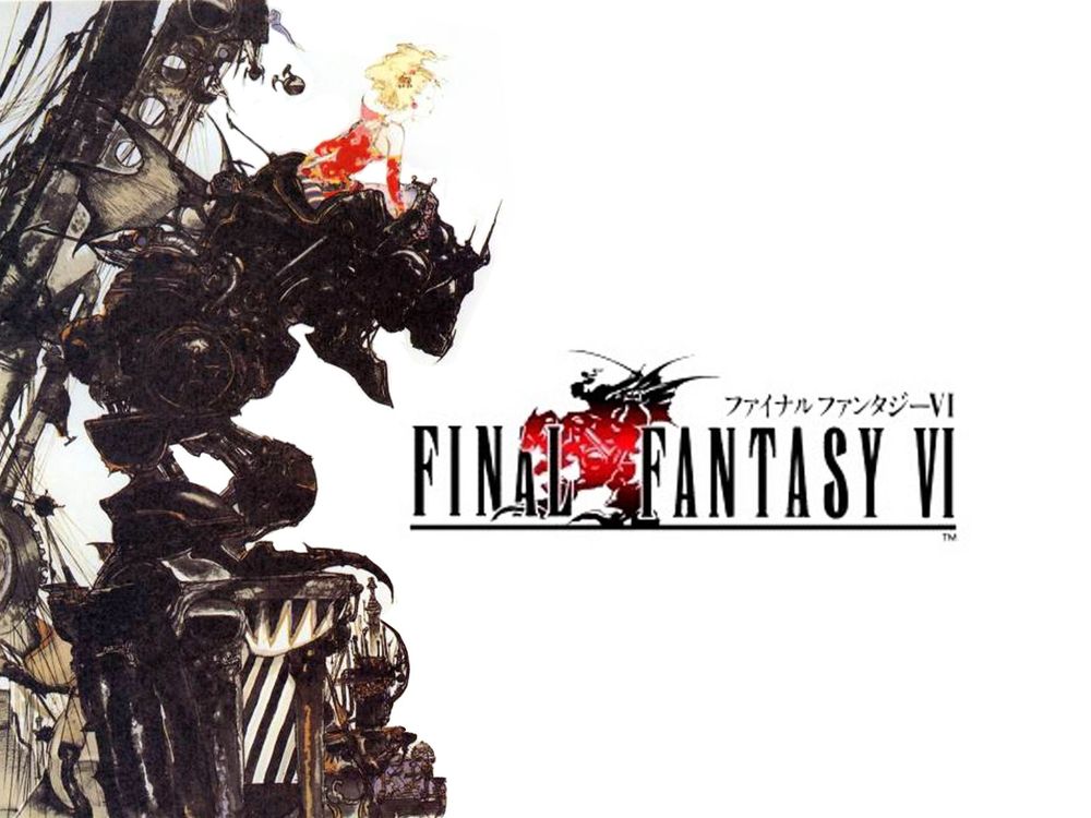 Art of the game Final Fantasy VI, featuring Terra Branford sitting in magitek armor.