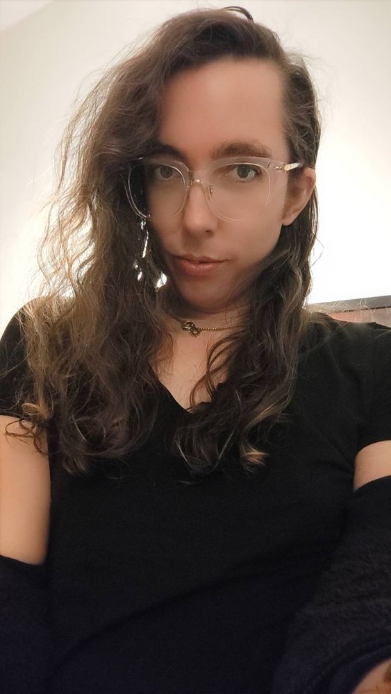 Ash being cute with her hair down