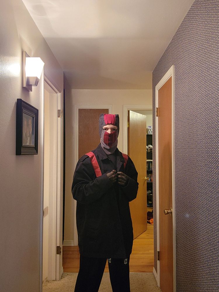 me in a costume depicting Clancy, a character created by the music group Twenty One Pilots.