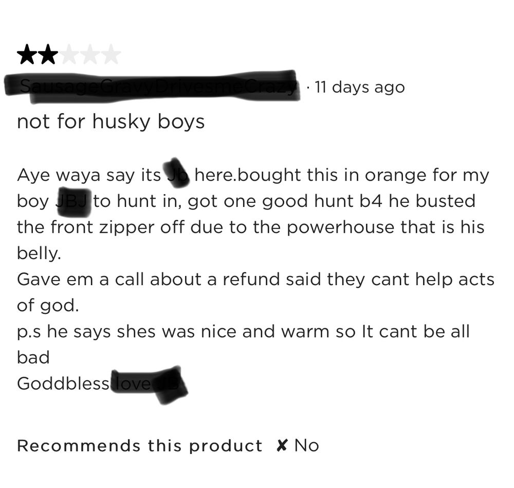 A screenshot of a product review for a boy’s winter coat.