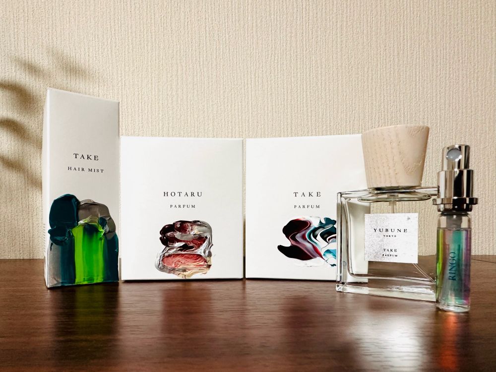 YUBUNEの香水で、TAKE、HOTARU、RINGO。HOTARUは店舗限定
