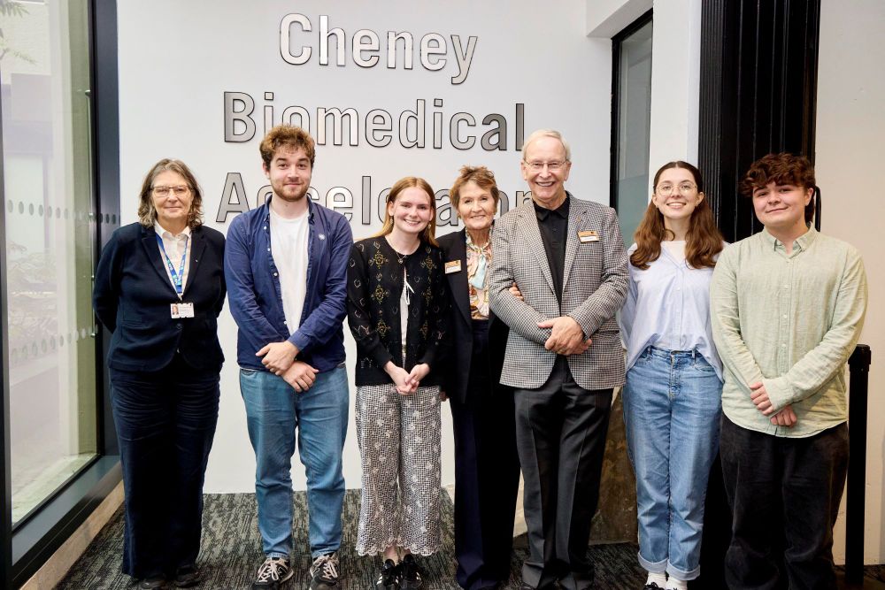 PHD students with Peter and Susan Cheney at the opening 