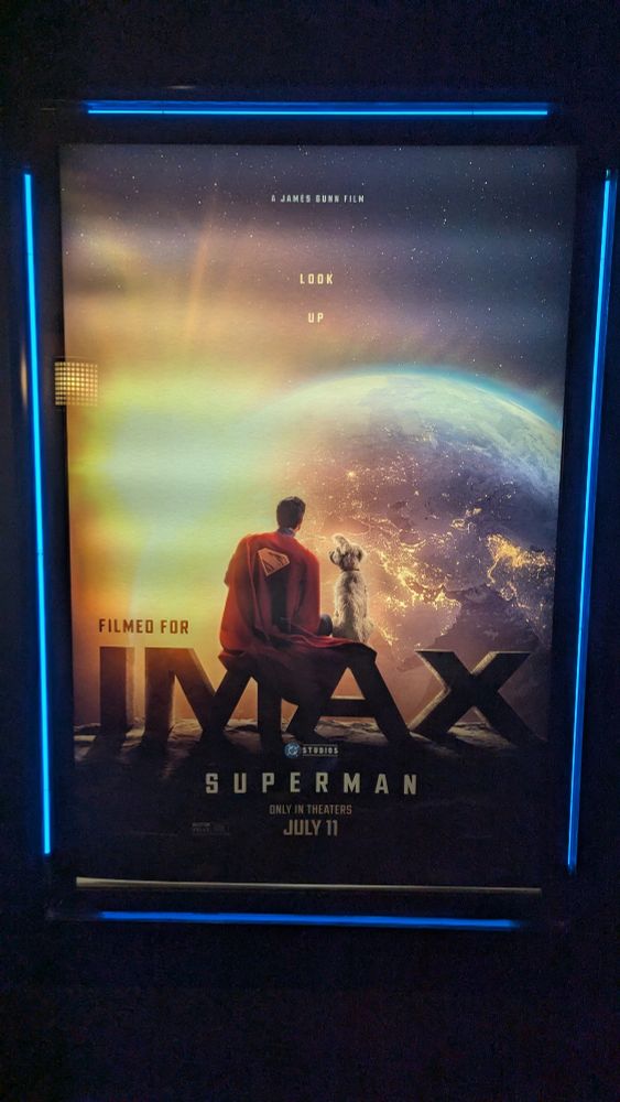 An IMAX poster for the new Superman movie