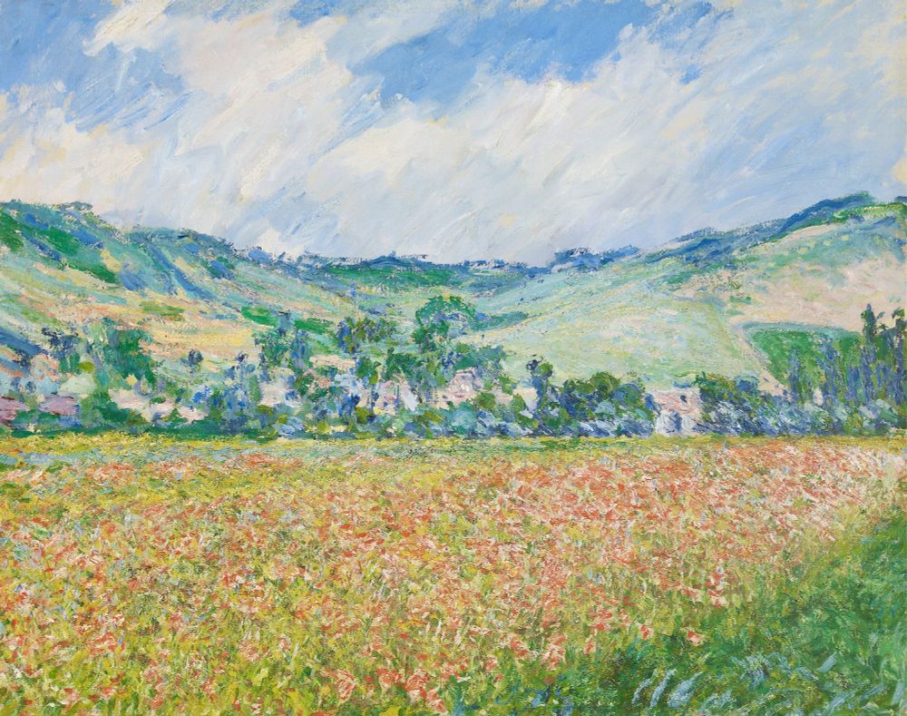 Claude Monet (1840-1926)
"Champ de coquelicots. Environs de Giverny, 1885".
Œuvre retrouvée en Allemagne après la seconde guerre mondiale et confiée à la garde des musées nationaux en 1951.
Paris, musée d’Orsay, en dépôt au musée des Beaux-Arts de Rouen
© RMN-Grand Palais (Musée d’Orsay) / Martine Beck-Coppola