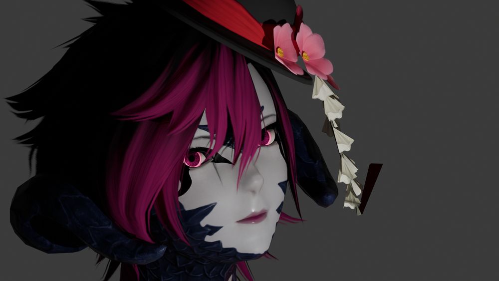 image of a scaled, pale-skinned girl looking at the viewer