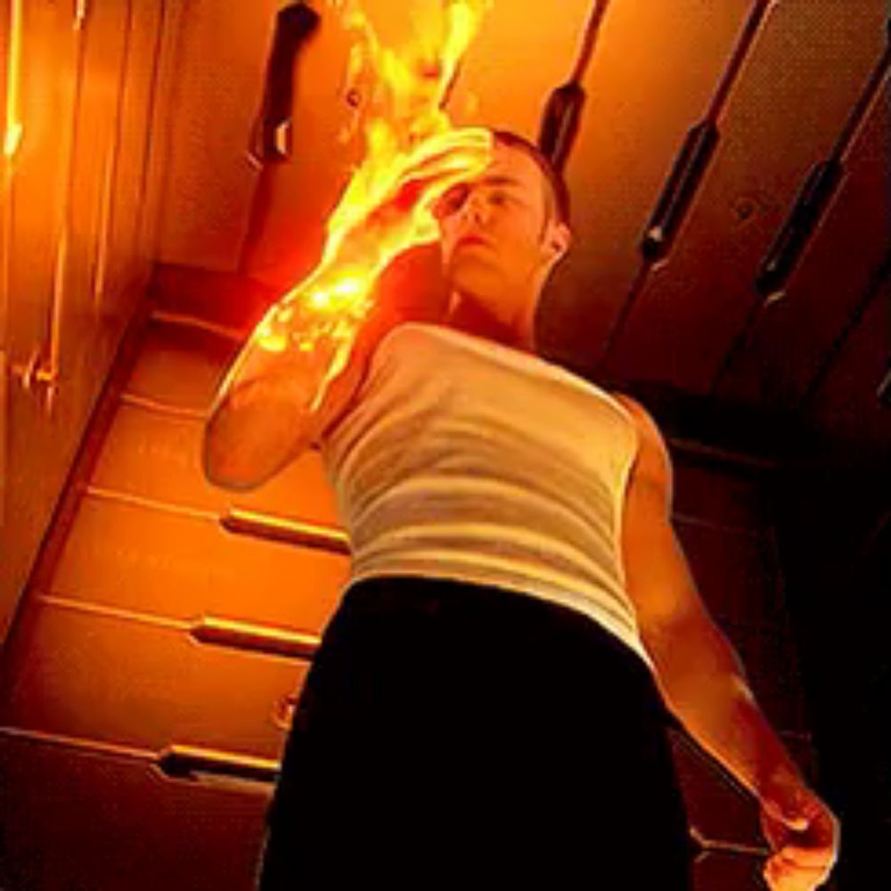 Roast In Flame Boy GIF