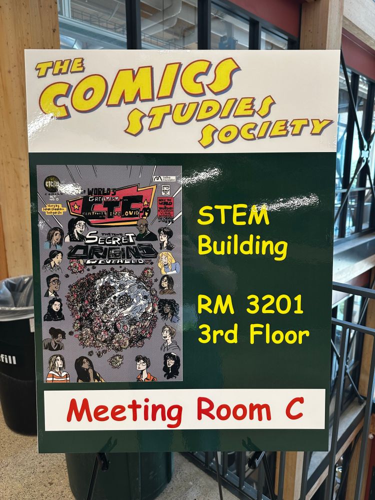 Comics Studies Society room sign