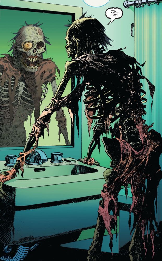 Andy Diggle & Enrique Breccia, Swamp Thing #1 (2004): “I’m fine”