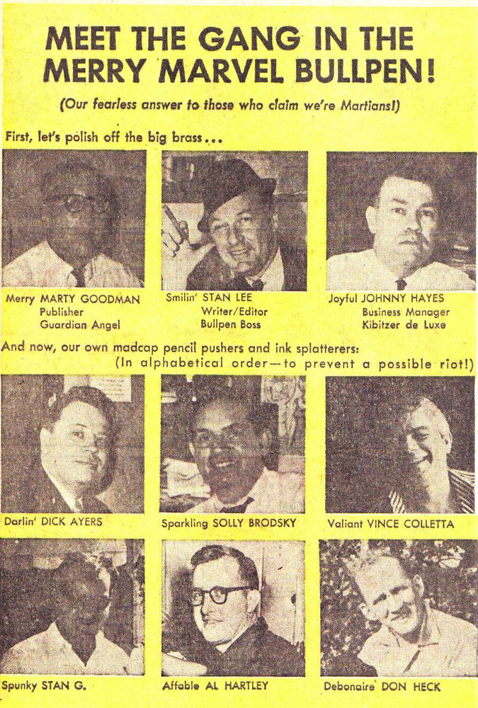 Marvel Tales Annual #1 (1964), Meet the Gang in the Merry Marvel Bullpen!