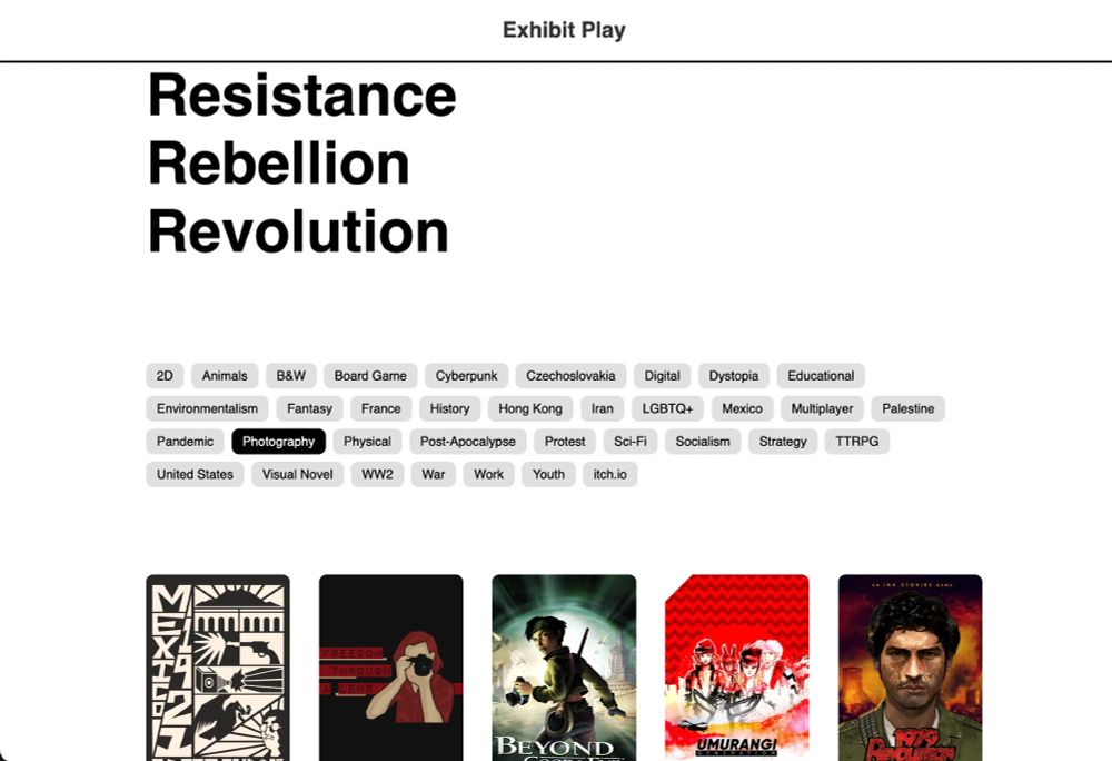 Screenshot from website Exhibit Play