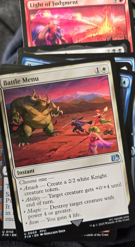 Battle Menu: Final Fantasy VI Magic: The Gathering Card