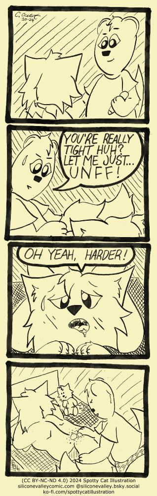 You're really tight huh? Let me just... UNFF!
OH YEAH, HARDER!
*brrrrrrrzzzzzzzzzzzzzz* 
(Comet is using a wand massager on Sally's lower back)