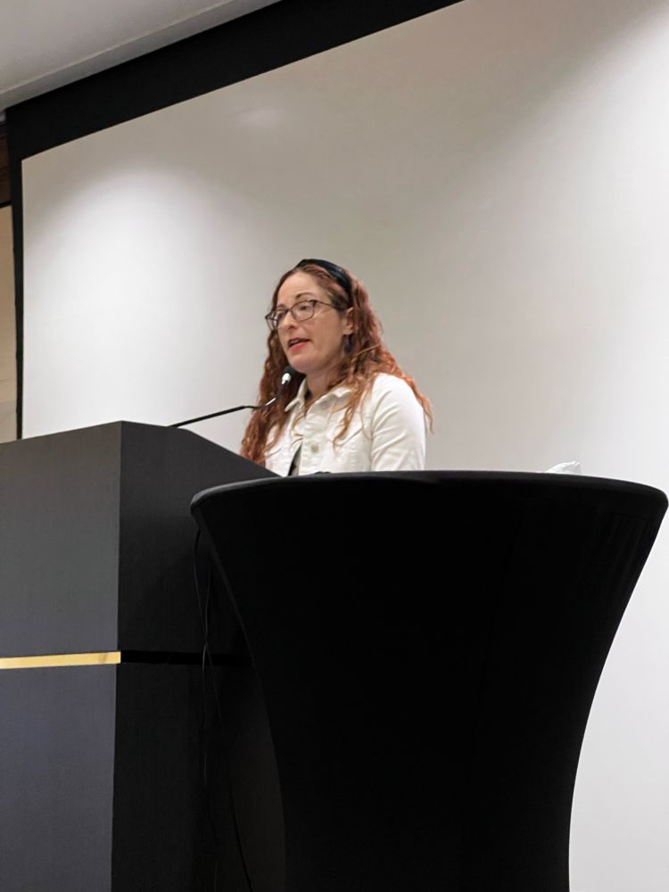 Giving my acceptance speech at the AJL Conference in San Diego.