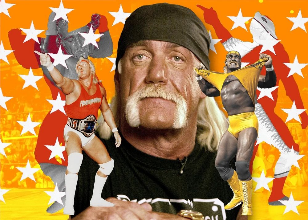 Collage of images of Hulk Hogan