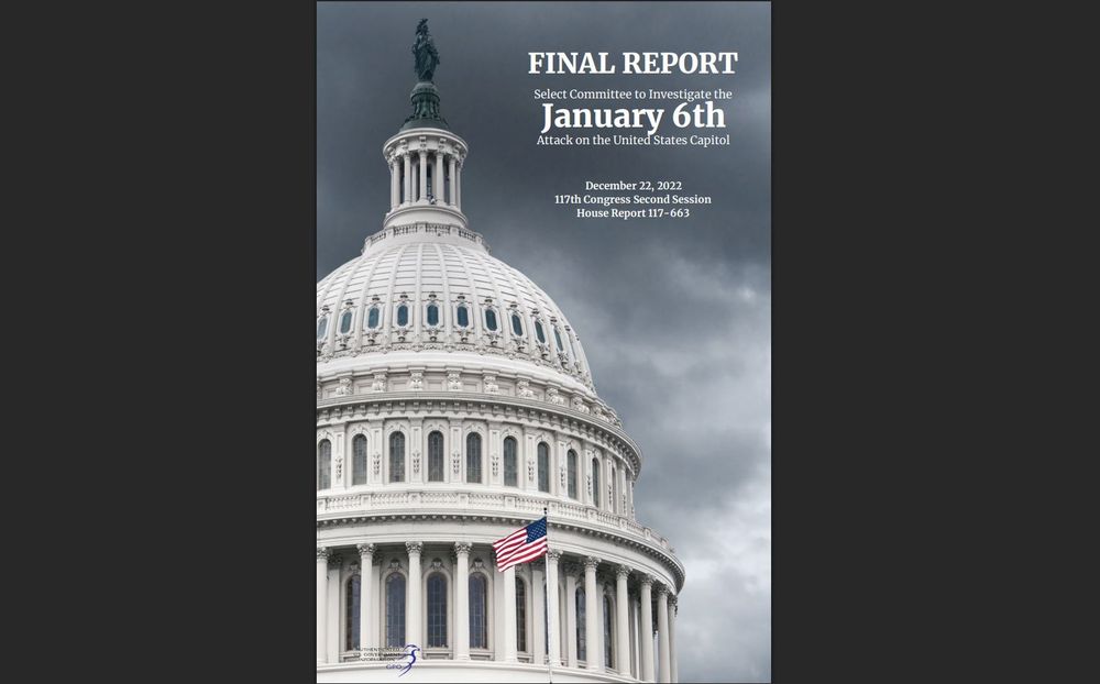 Cover of the final report of the House January 6th Committee final report.
