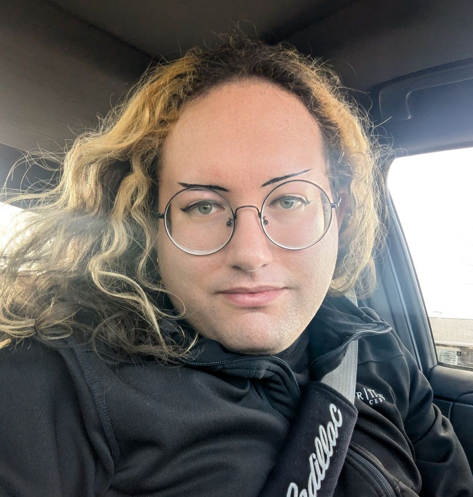 A selfie of me in the car