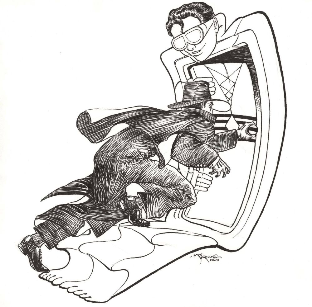 Art of Plastic Man and The Shadow by Michael Kaluta