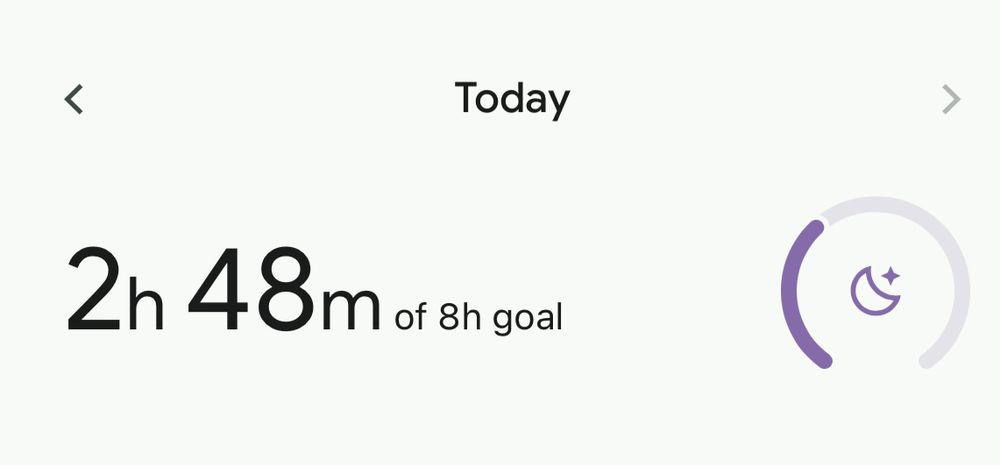 My sleep time of 2 hours and 48 minutes 