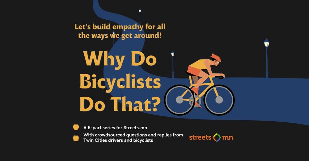 For this five-part series, the author crowdsourced drivers’ questions about bicyclists, then posted the top 10 in several bicycle groups. Here are bicyclists’ replies.