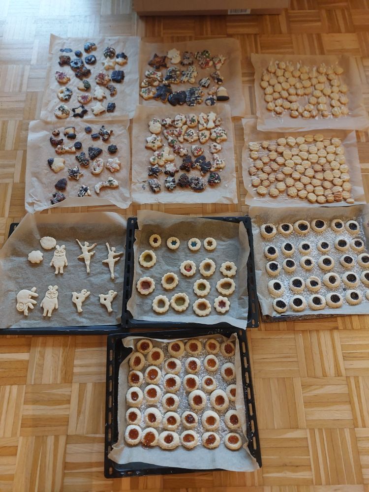 10 Backpapierr voll vErschiedenster Kekse