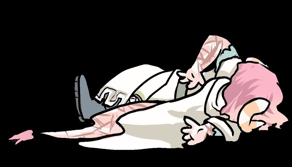 Sanguine in the family guy death pose