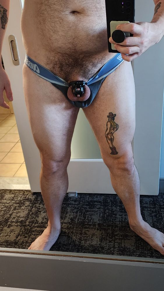 Locked cock and legs