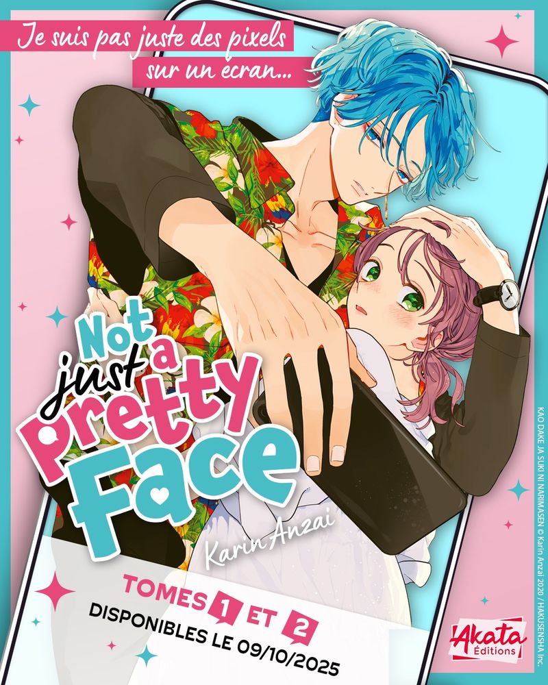Annonce : Not just a Pretty Face de Karin Anzai rejoint le catalogue des éditions Akata avec la sortie des deux premiers tomes le 9 octobre 2025