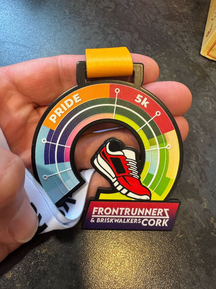Pride 5k medal 