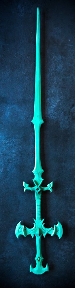 A prop of Viego’s sword from League of Legends.