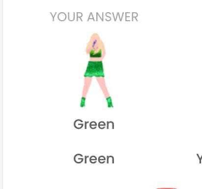 a mastermind screenshot showing “Your Answer: Green Green” for the 1989 set