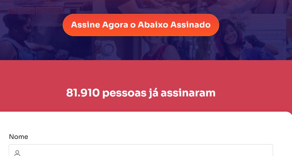 Recorte do site https://99porcento.com.br/ na qual apresenta o número de assinaturas. O número é 81.910.