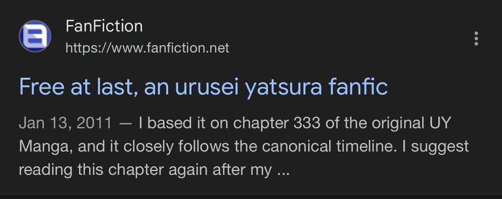 Free at last, an Urusei Yatsura fanfic