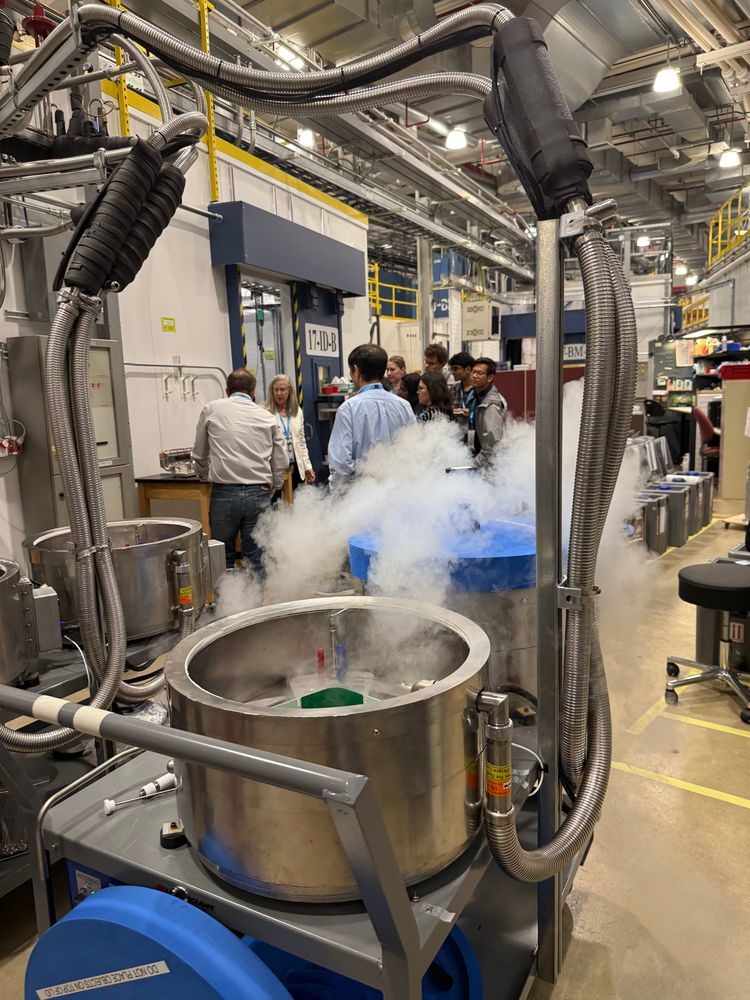 Scientists touring a beam line